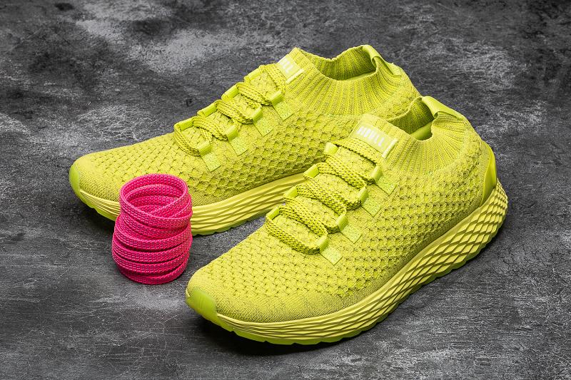 Light / Green Nobull Neon Lime Reflective Knit Runner Women's Running Shoes | CA K1774O